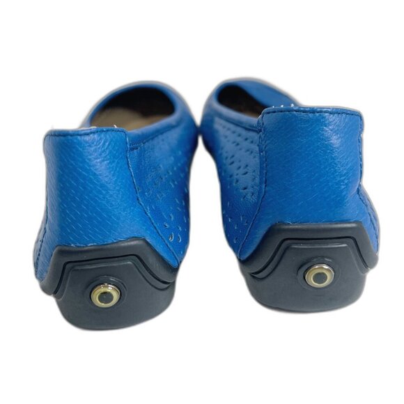 Pluggz Grounding Shoes Earthing Shoes Blue Leather Laser Cut Ballet Flats Size 7 - Picture 4 of 9